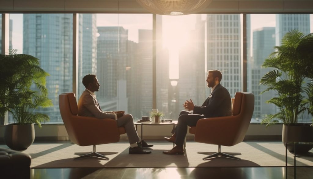 Meeting with a financial advisor